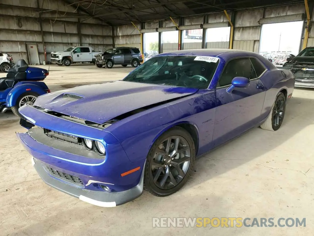 1 Photograph of a damaged car 2C3CDZBT0MH627400 DODGE CHALLENGER 2021