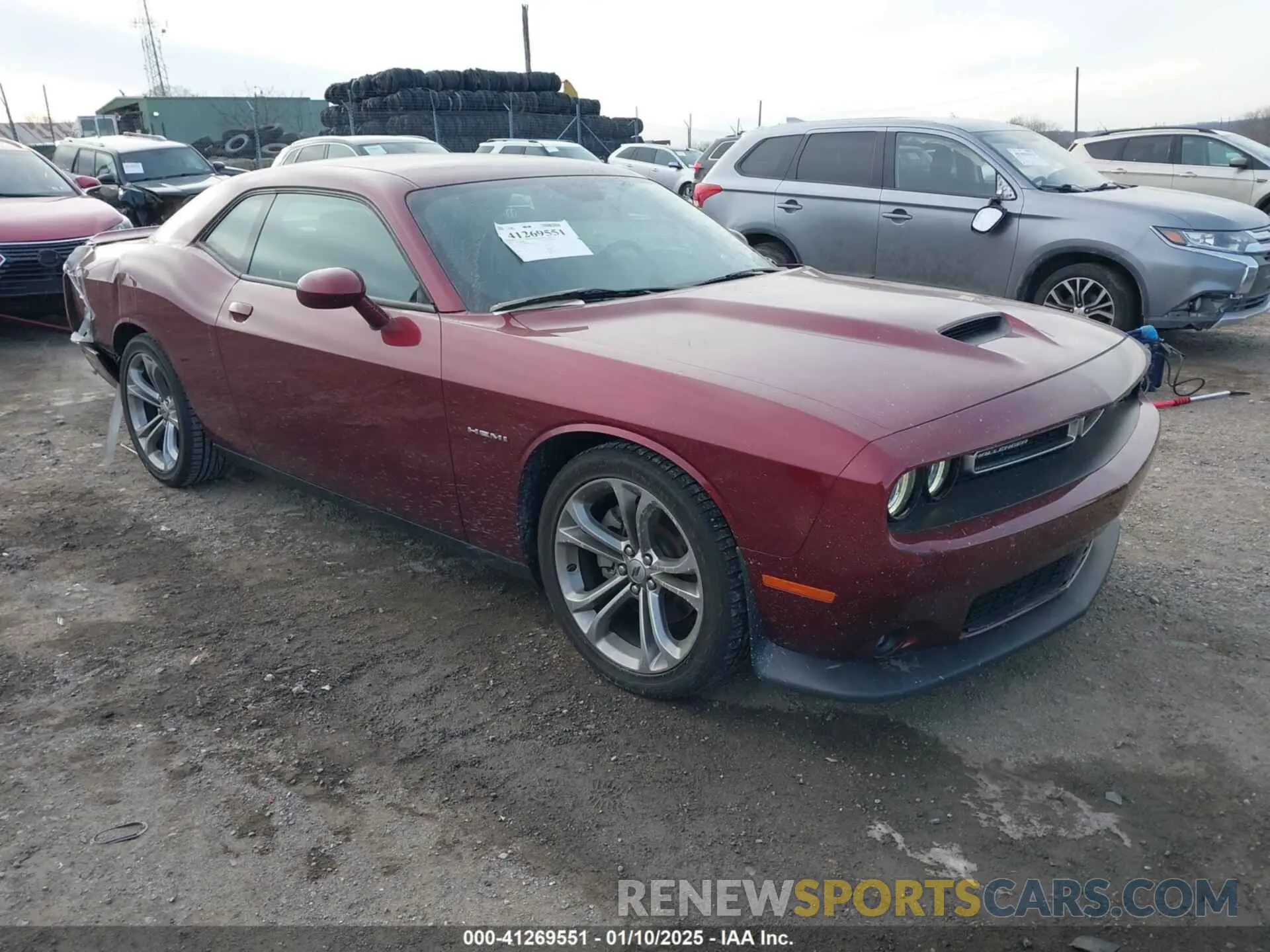 1 Photograph of a damaged car 2C3CDZBT8MH593707 DODGE CHALLENGER 2021