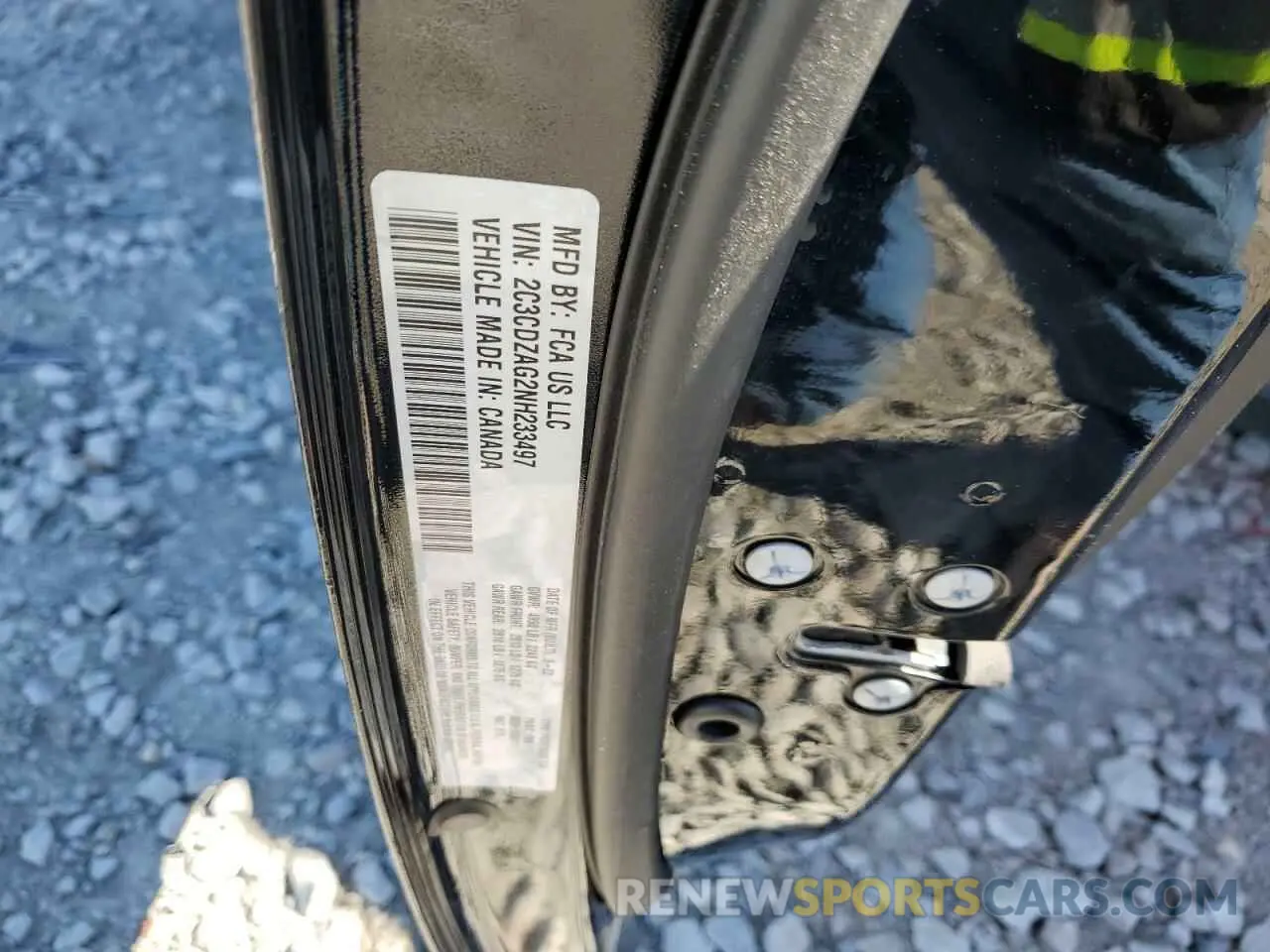 12 Photograph of a damaged car 2C3CDZAG2NH233497 DODGE CHALLENGER 2022