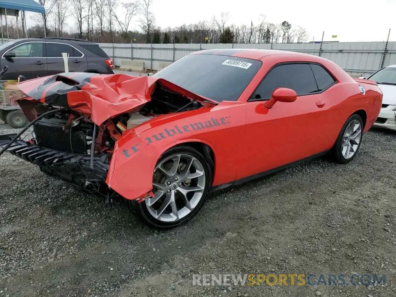 1 Photograph of a damaged car 2C3CDZJG0NH233725 DODGE CHALLENGER 2022