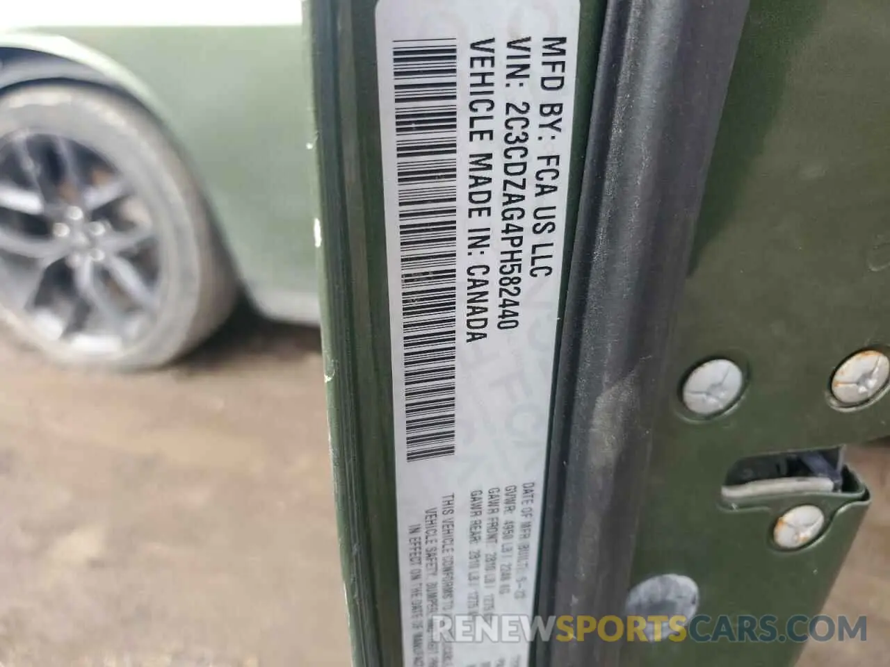 12 Photograph of a damaged car 2C3CDZAG4PH582440 DODGE CHALLENGER 2023