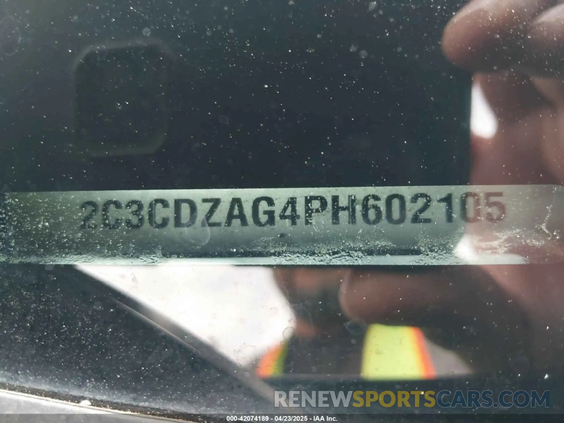 9 Photograph of a damaged car 2C3CDZAG4PH602105 DODGE CHALLENGER 2023