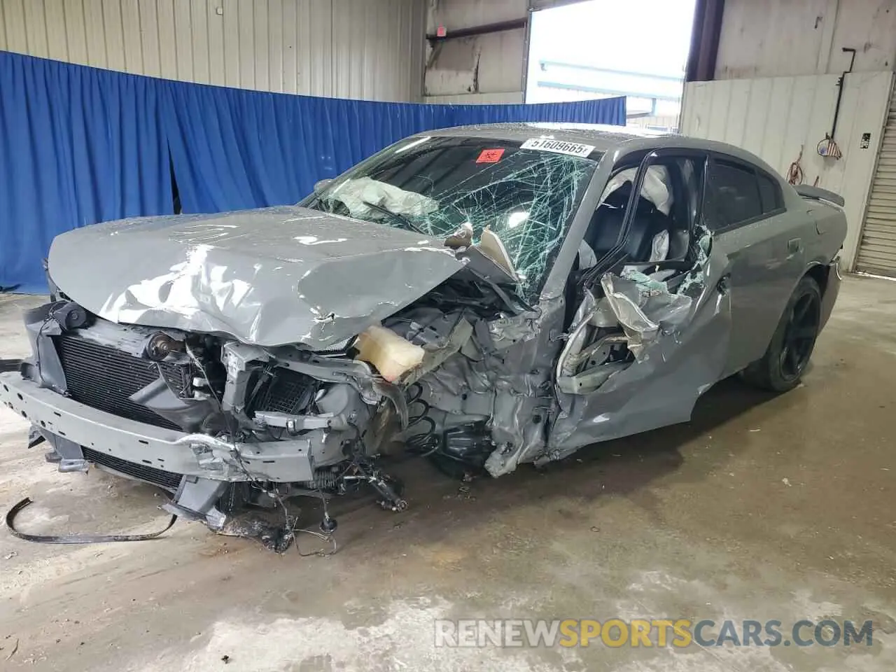 1 Photograph of a damaged car 2C3CDXBG0KH691957 DODGE CHARGER 2019