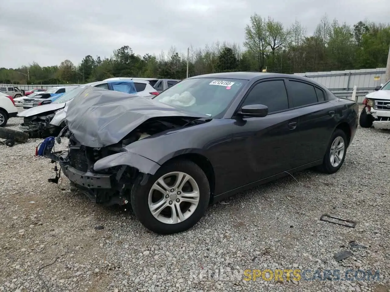 1 Photograph of a damaged car 2C3CDXBG2KH743640 DODGE CHARGER 2019