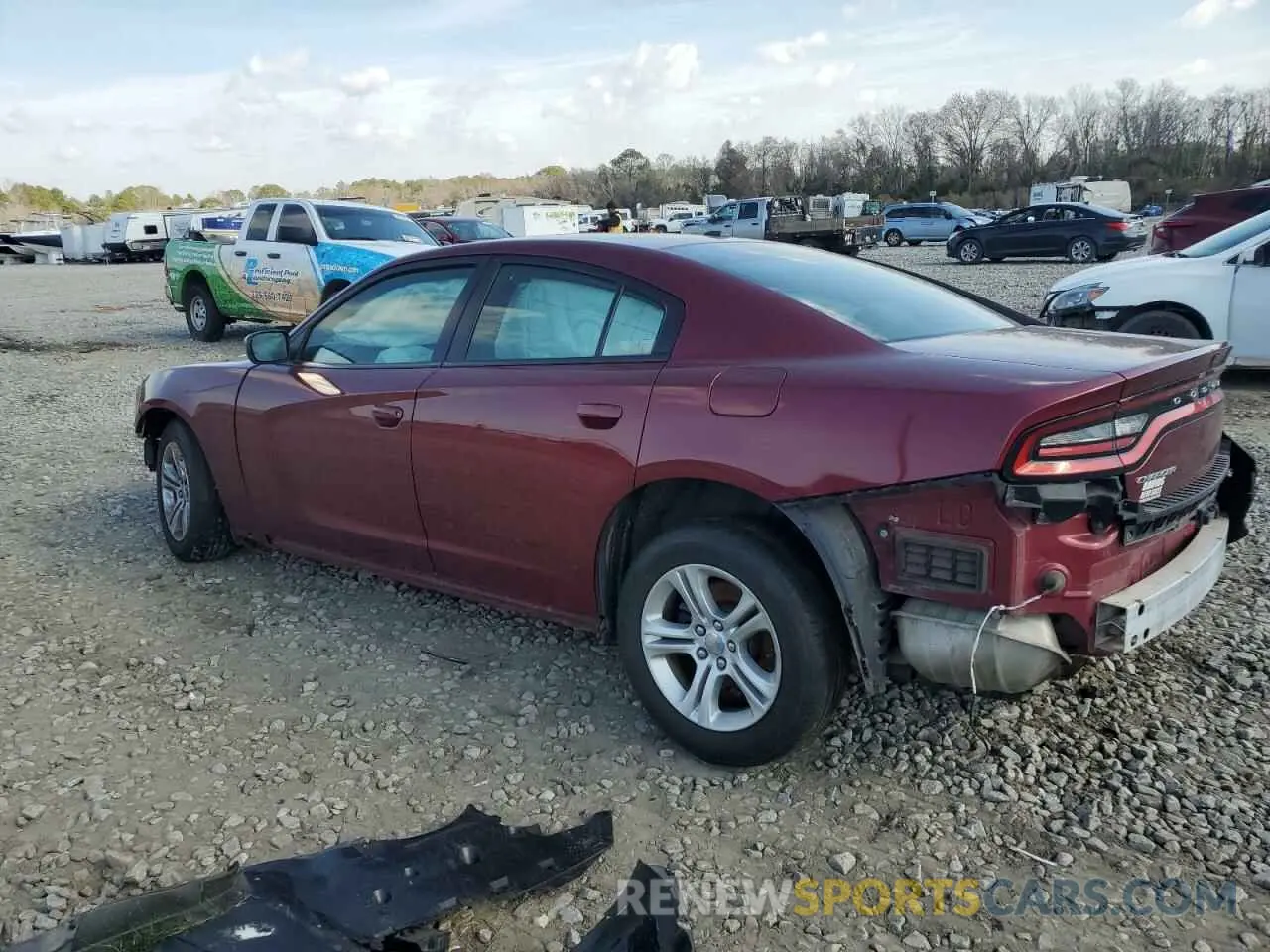 2 Photograph of a damaged car 2C3CDXBG4KH717444 DODGE CHARGER 2019