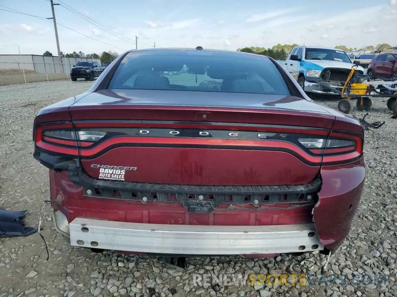 6 Photograph of a damaged car 2C3CDXBG4KH717444 DODGE CHARGER 2019