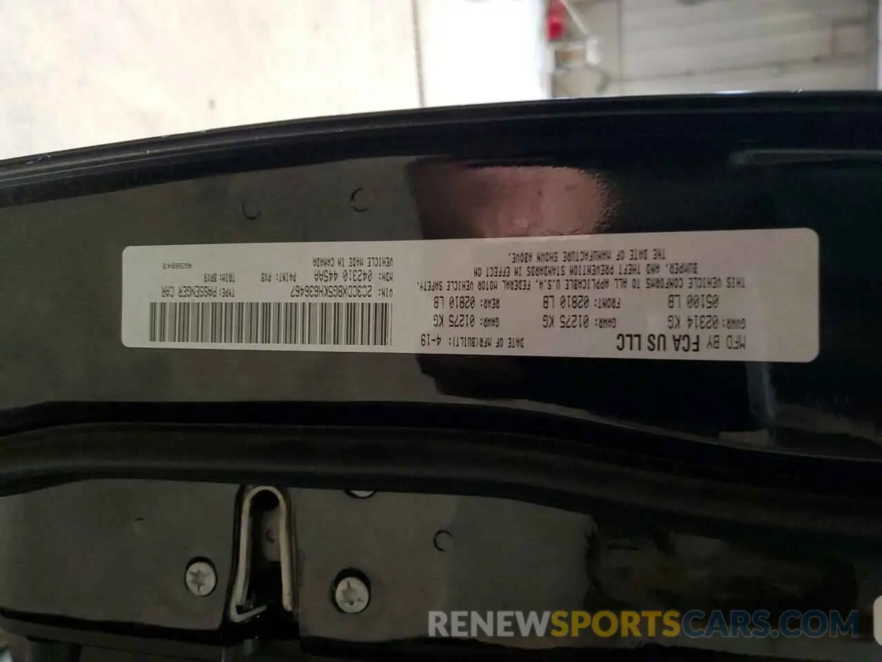 12 Photograph of a damaged car 2C3CDXBG5KH636467 DODGE CHARGER 2019