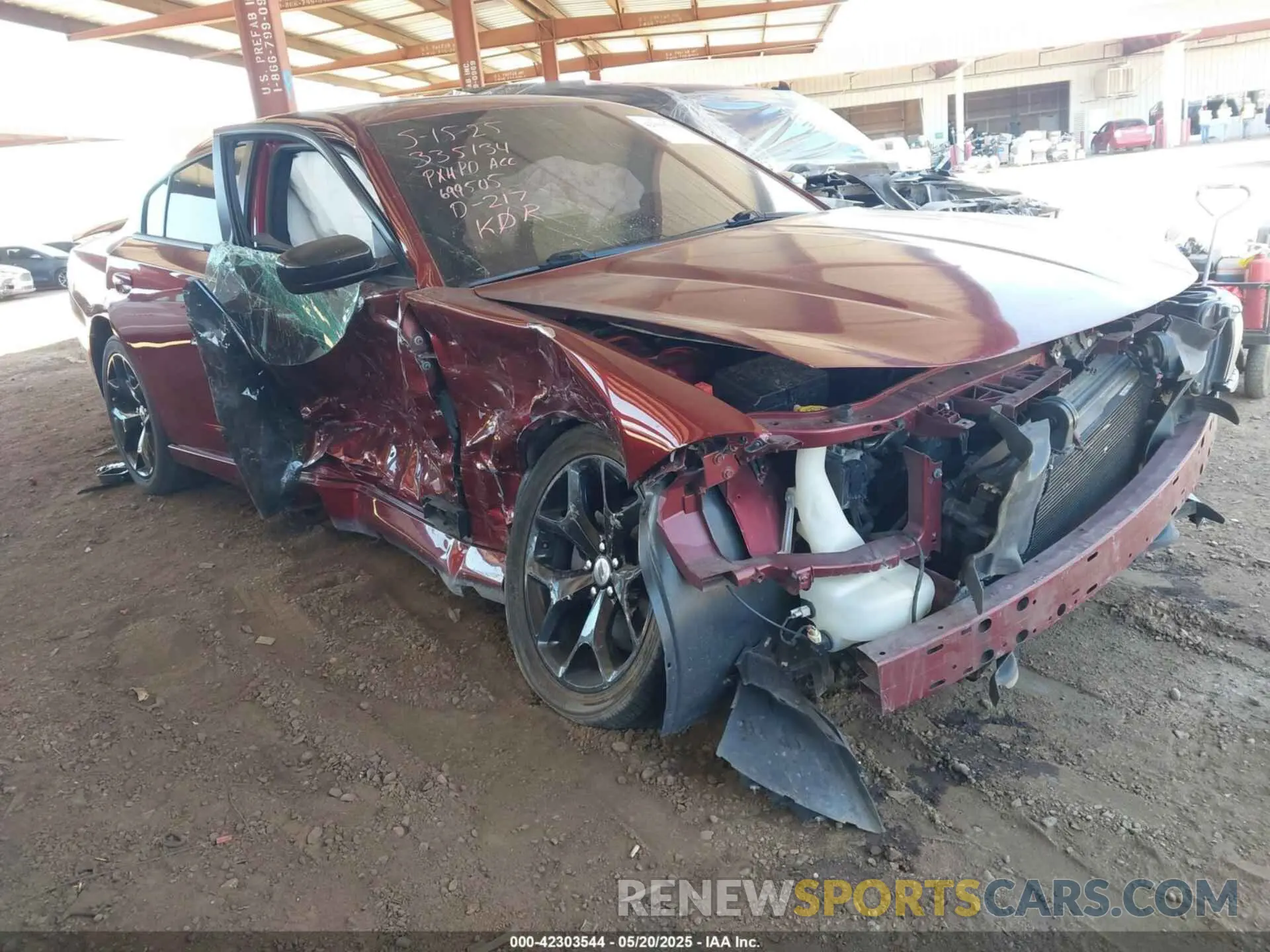 1 Photograph of a damaged car 2C3CDXBG5KH699505 DODGE CHARGER 2019