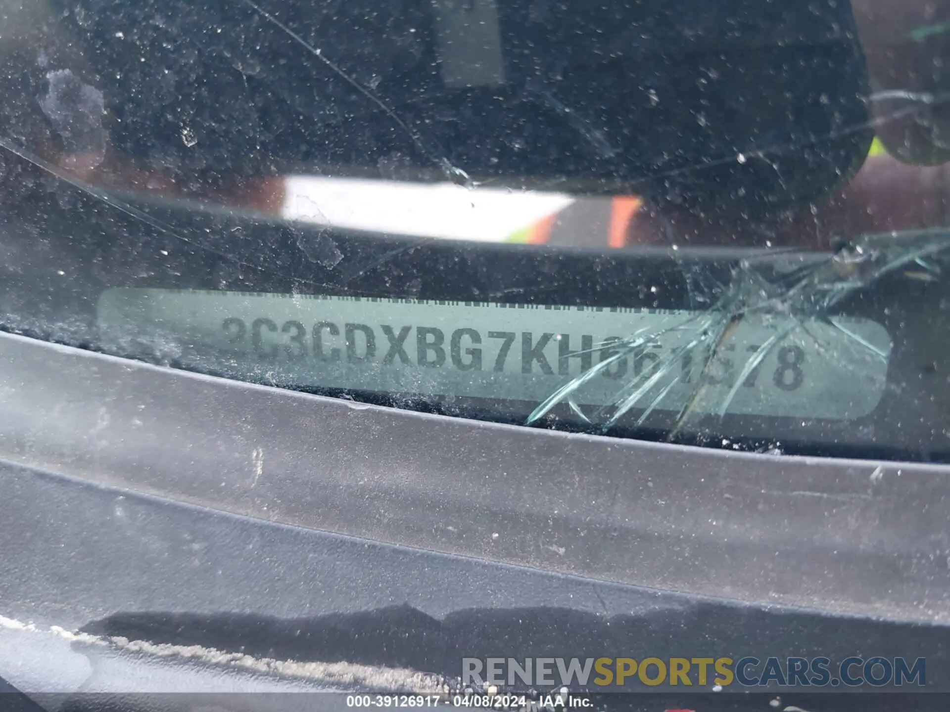 9 Photograph of a damaged car 2C3CDXBG7KH661578 DODGE CHARGER 2019