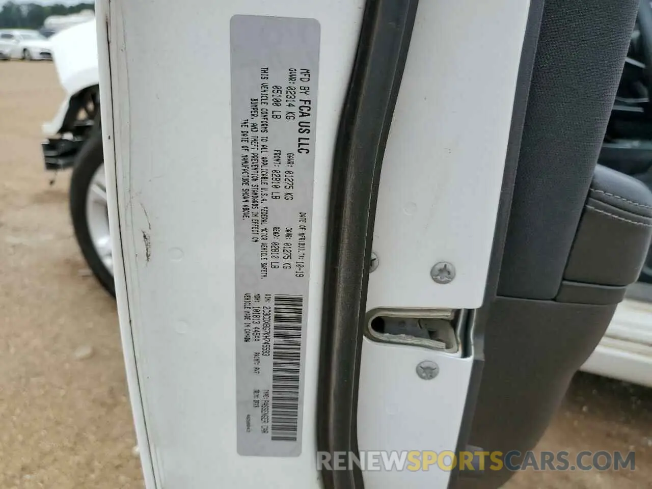 13 Photograph of a damaged car 2C3CDXBG7KH745593 DODGE CHARGER 2019