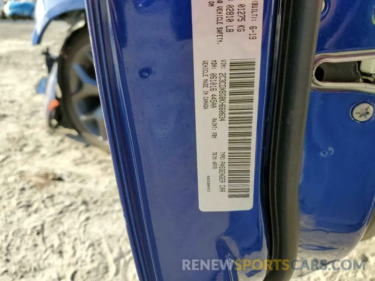 14 Photograph of a damaged car 2C3CDXBG8KH660634 DODGE CHARGER 2019