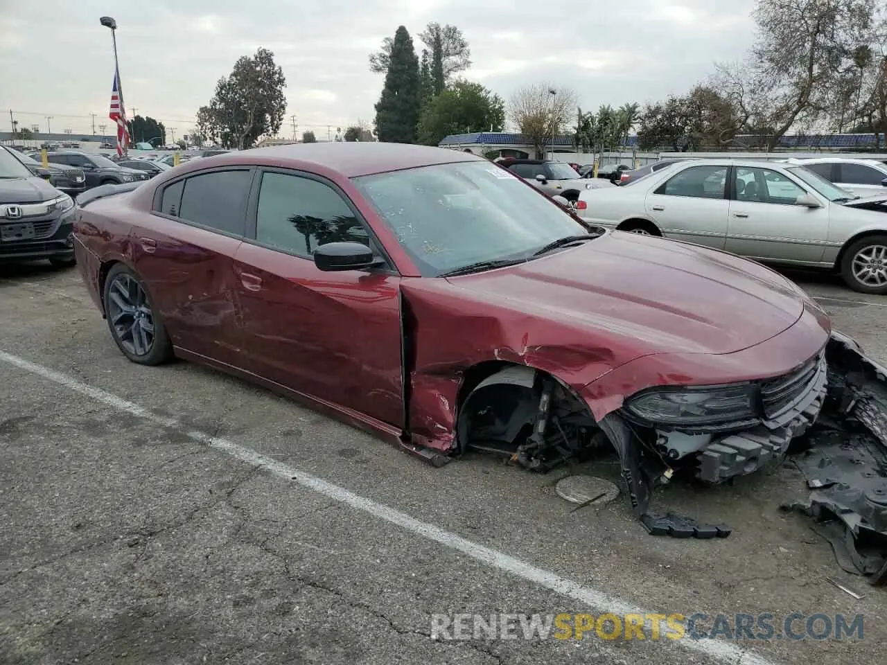 4 Photograph of a damaged car 2C3CDXBG8KH693083 DODGE CHARGER 2019