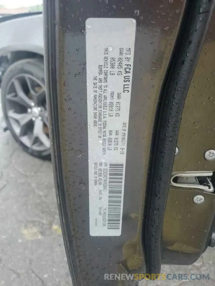 12 Photograph of a damaged car 2C3CDXCT4KH526411 DODGE CHARGER 2019