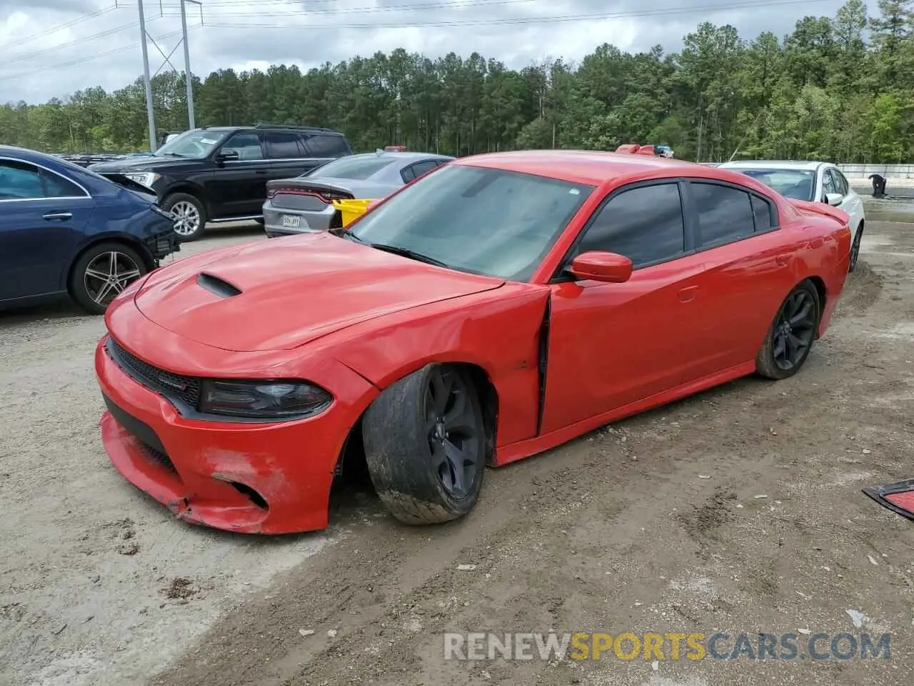 1 Photograph of a damaged car 2C3CDXCT5KH575567 DODGE CHARGER 2019