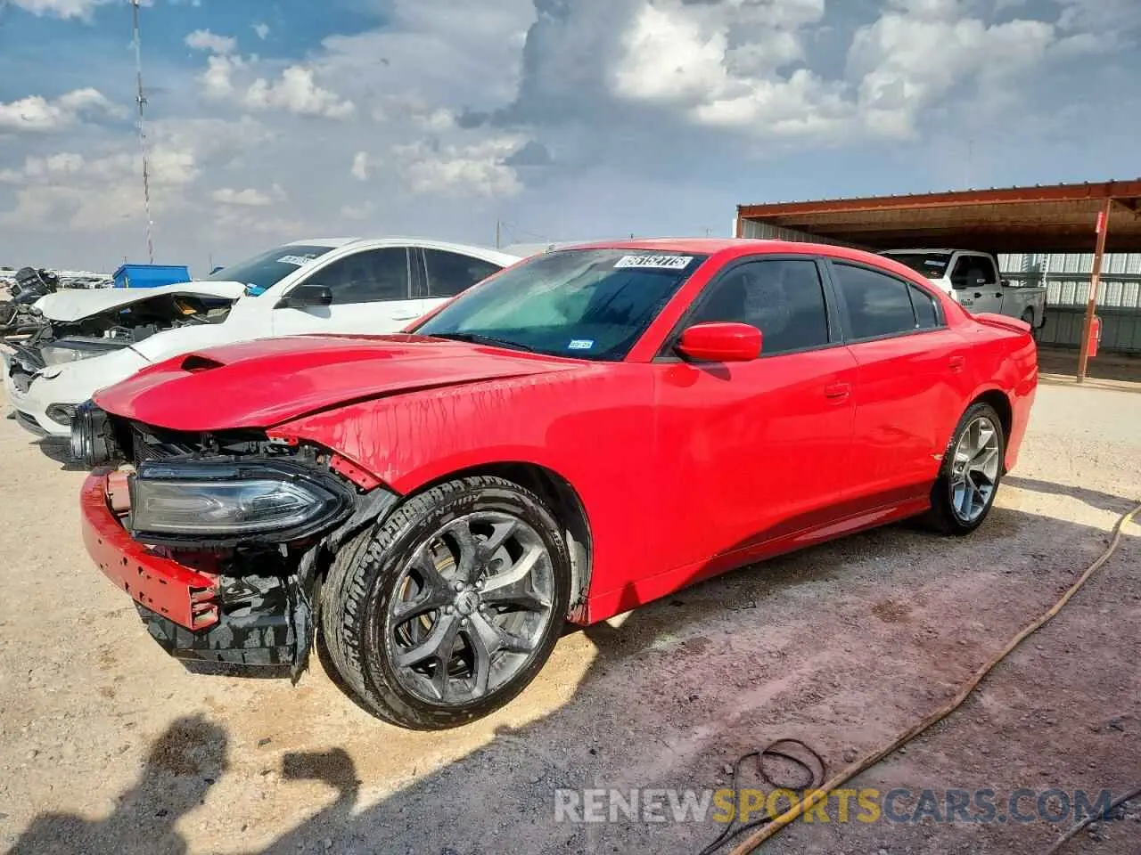 1 Photograph of a damaged car 2C3CDXCT6KH633184 DODGE CHARGER 2019