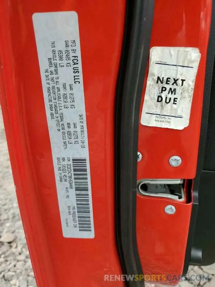 13 Photograph of a damaged car 2C3CDXCT8KH530400 DODGE CHARGER 2019