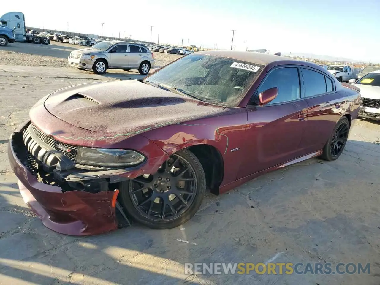 1 Photograph of a damaged car 2C3CDXCT8KH676893 DODGE CHARGER 2019