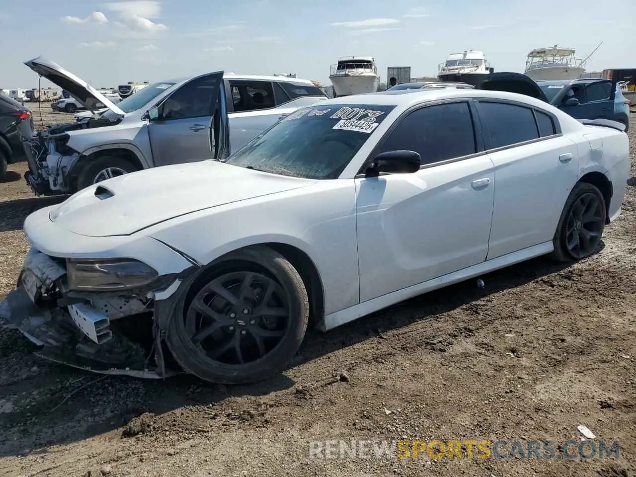 1 Photograph of a damaged car 2C3CDXCT9KH607338 DODGE CHARGER 2019