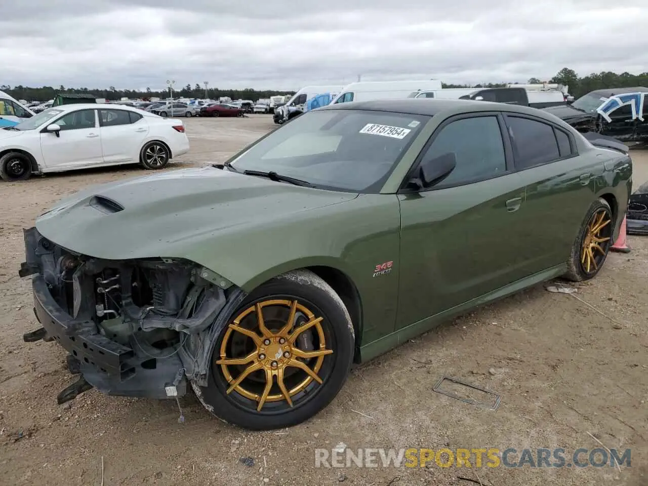 1 Photograph of a damaged car 2C3CDXCTXKH507104 DODGE CHARGER 2019