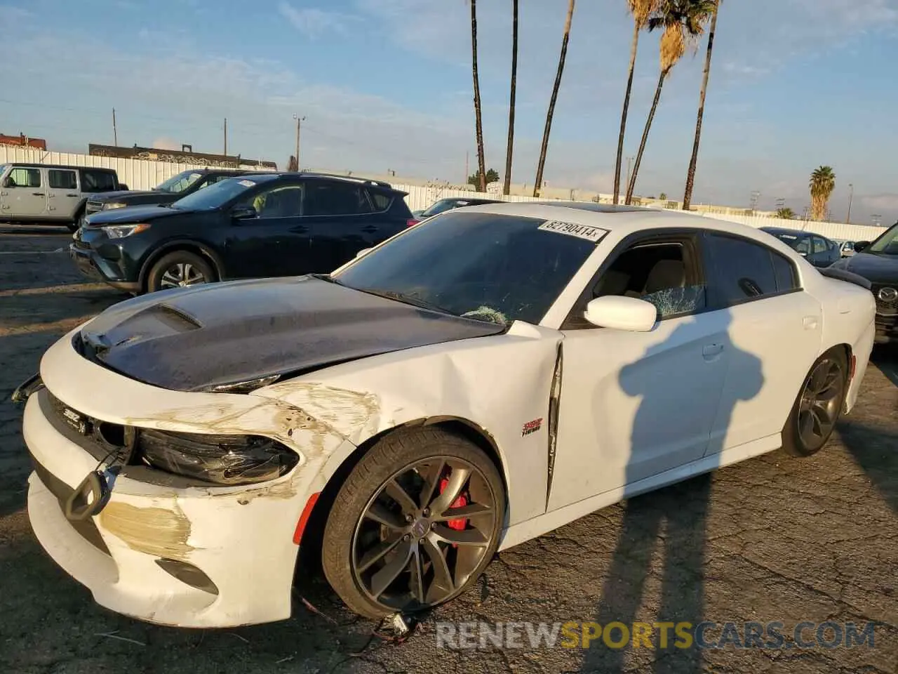 1 Photograph of a damaged car 2C3CDXGJ5KH647036 DODGE CHARGER 2019