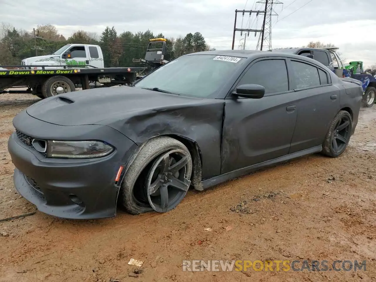 1 Photograph of a damaged car 2C3CDXGJ8KH638590 DODGE CHARGER 2019