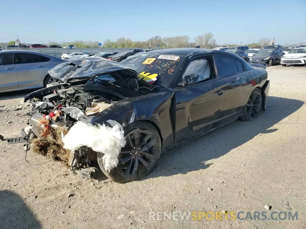 1 Photograph of a damaged car 2C3CDXHG0KH597651 DODGE CHARGER 2019