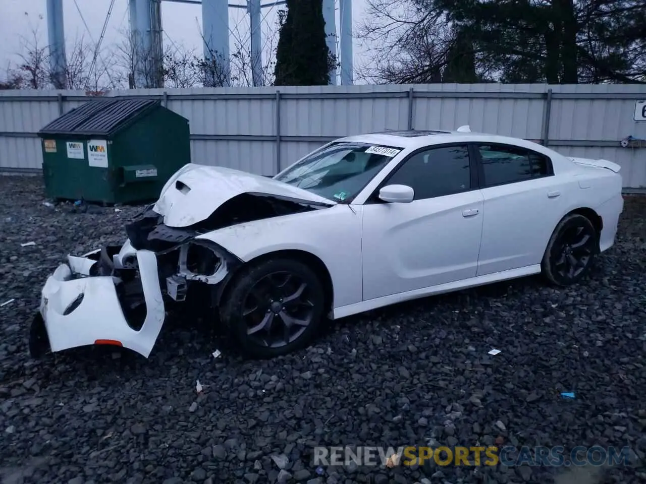 1 Photograph of a damaged car 2C3CDXHG0KH603089 DODGE CHARGER 2019