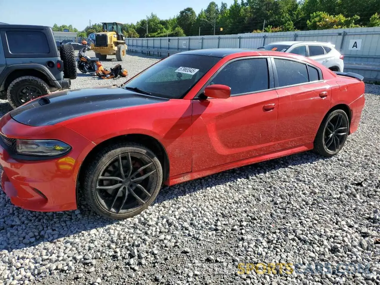 1 Photograph of a damaged car 2C3CDXHG1KH561225 DODGE CHARGER 2019