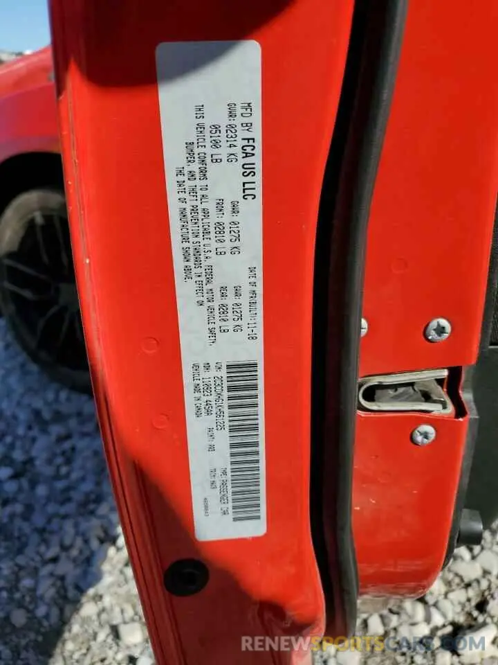 12 Photograph of a damaged car 2C3CDXHG1KH561225 DODGE CHARGER 2019