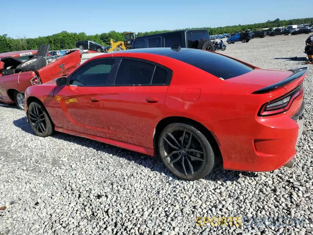 2 Photograph of a damaged car 2C3CDXHG1KH561225 DODGE CHARGER 2019