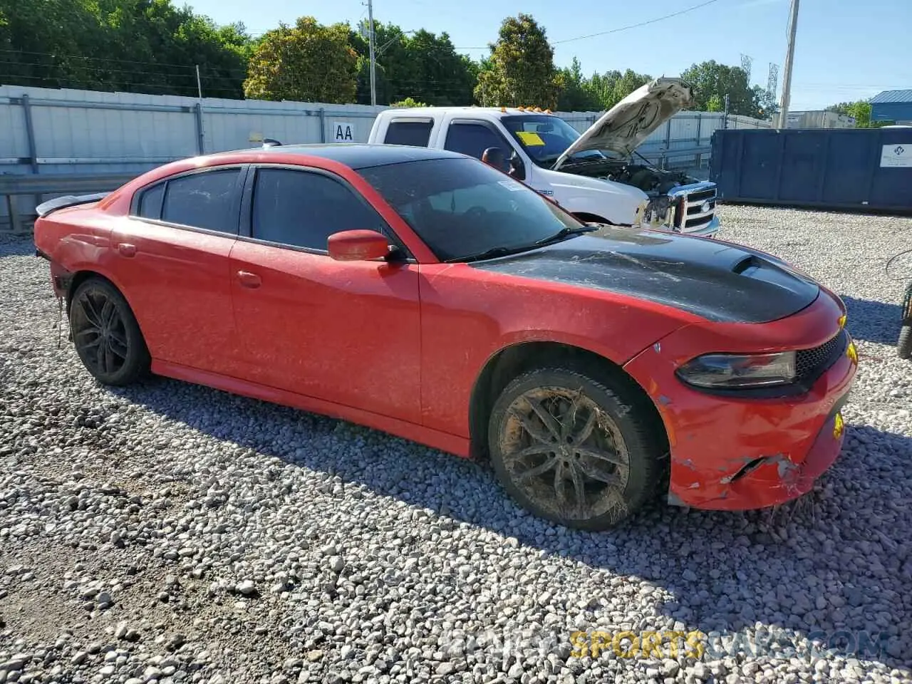 4 Photograph of a damaged car 2C3CDXHG1KH561225 DODGE CHARGER 2019