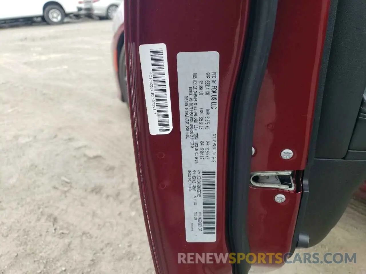 12 Photograph of a damaged car 2C3CDXHG1KH607393 DODGE CHARGER 2019