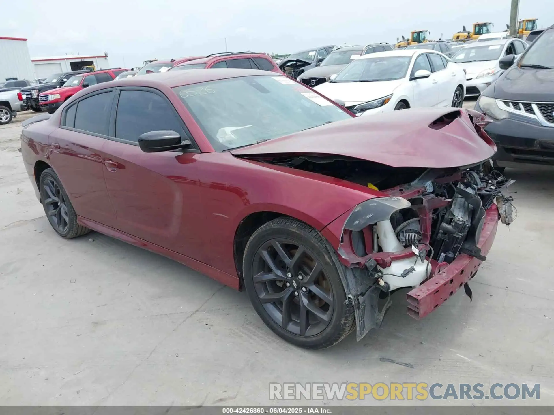 1 Photograph of a damaged car 2C3CDXHG2KH523003 DODGE CHARGER 2019