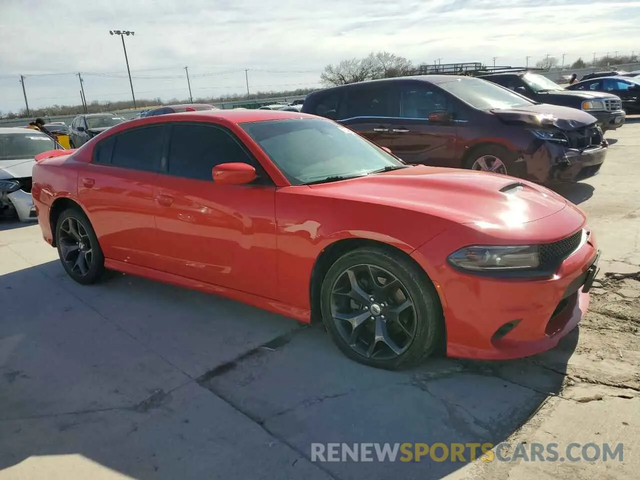 4 Photograph of a damaged car 2C3CDXHG2KH674360 DODGE CHARGER 2019