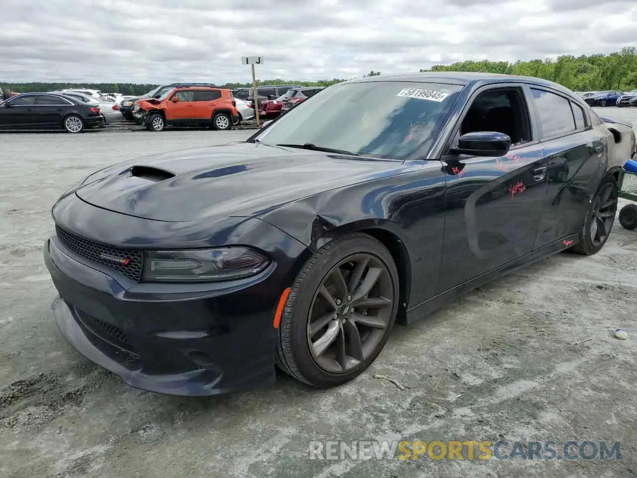 1 Photograph of a damaged car 2C3CDXHG3KH627080 DODGE CHARGER 2019
