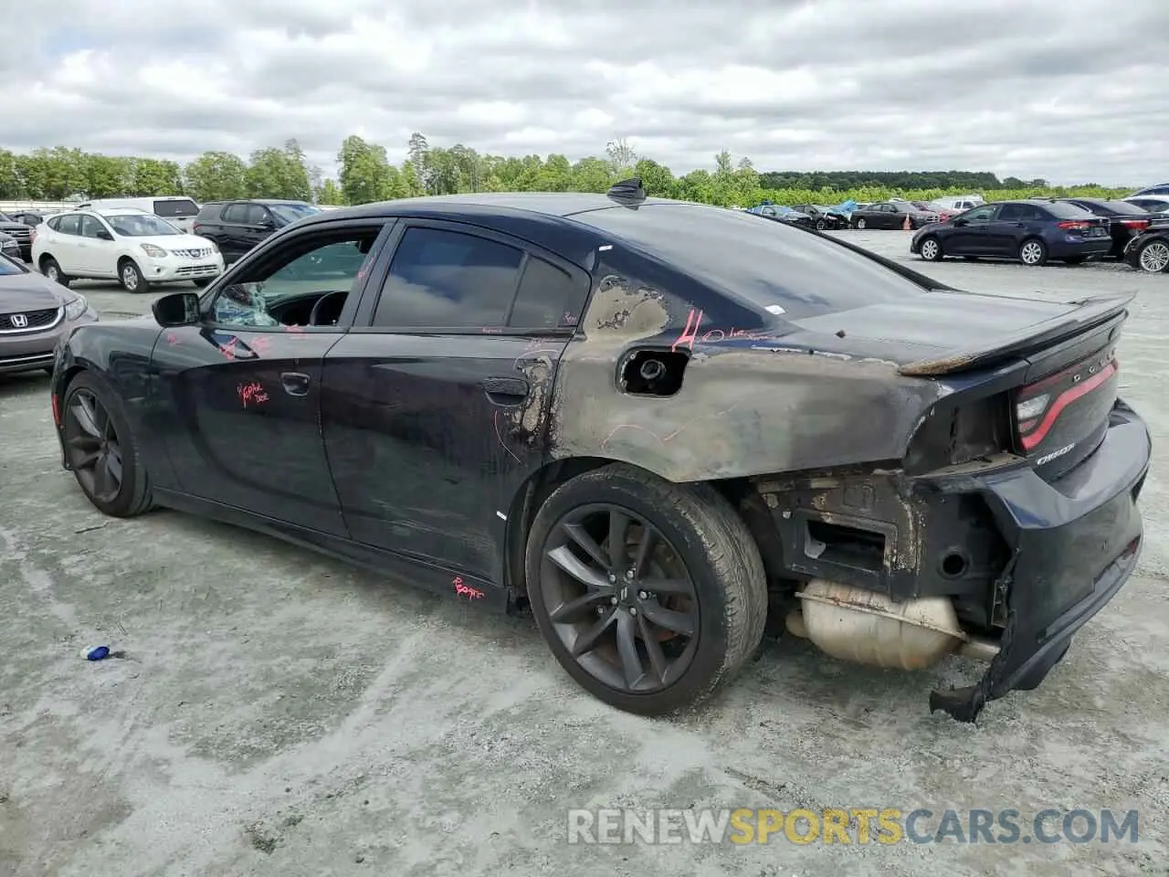2 Photograph of a damaged car 2C3CDXHG3KH627080 DODGE CHARGER 2019