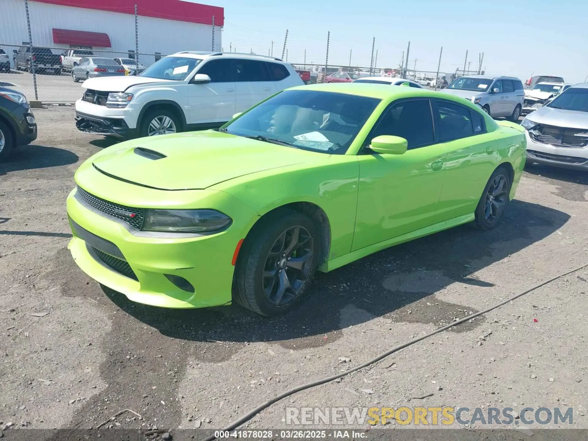 2 Photograph of a damaged car 2C3CDXHG3KH658748 DODGE CHARGER 2019
