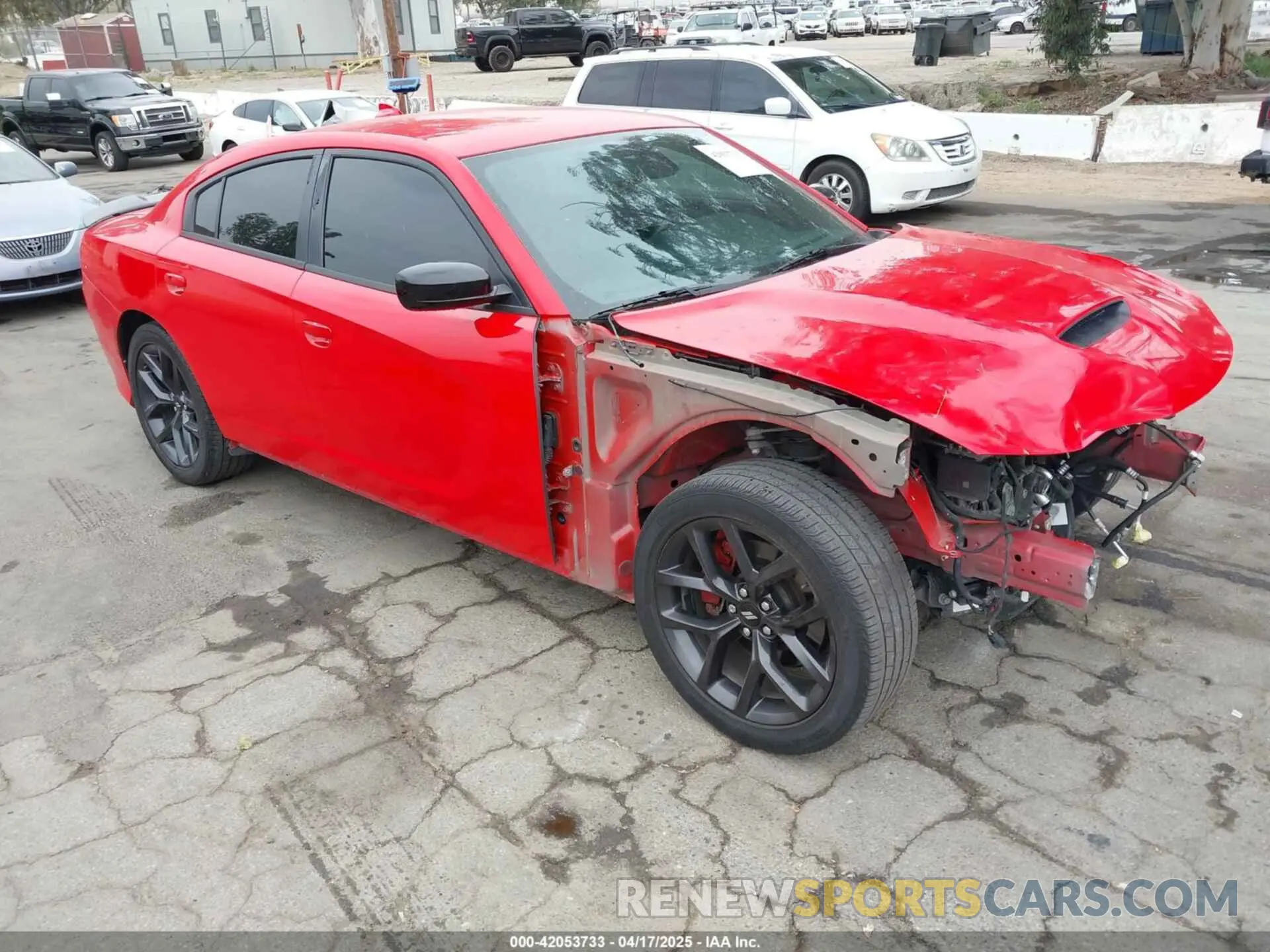 1 Photograph of a damaged car 2C3CDXHG6KH507158 DODGE CHARGER 2019