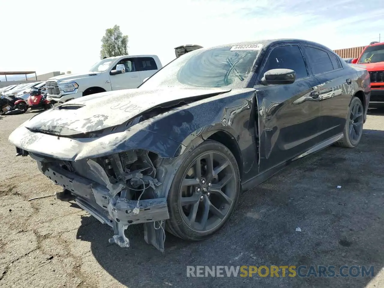 1 Photograph of a damaged car 2C3CDXHG6KH547434 DODGE CHARGER 2019