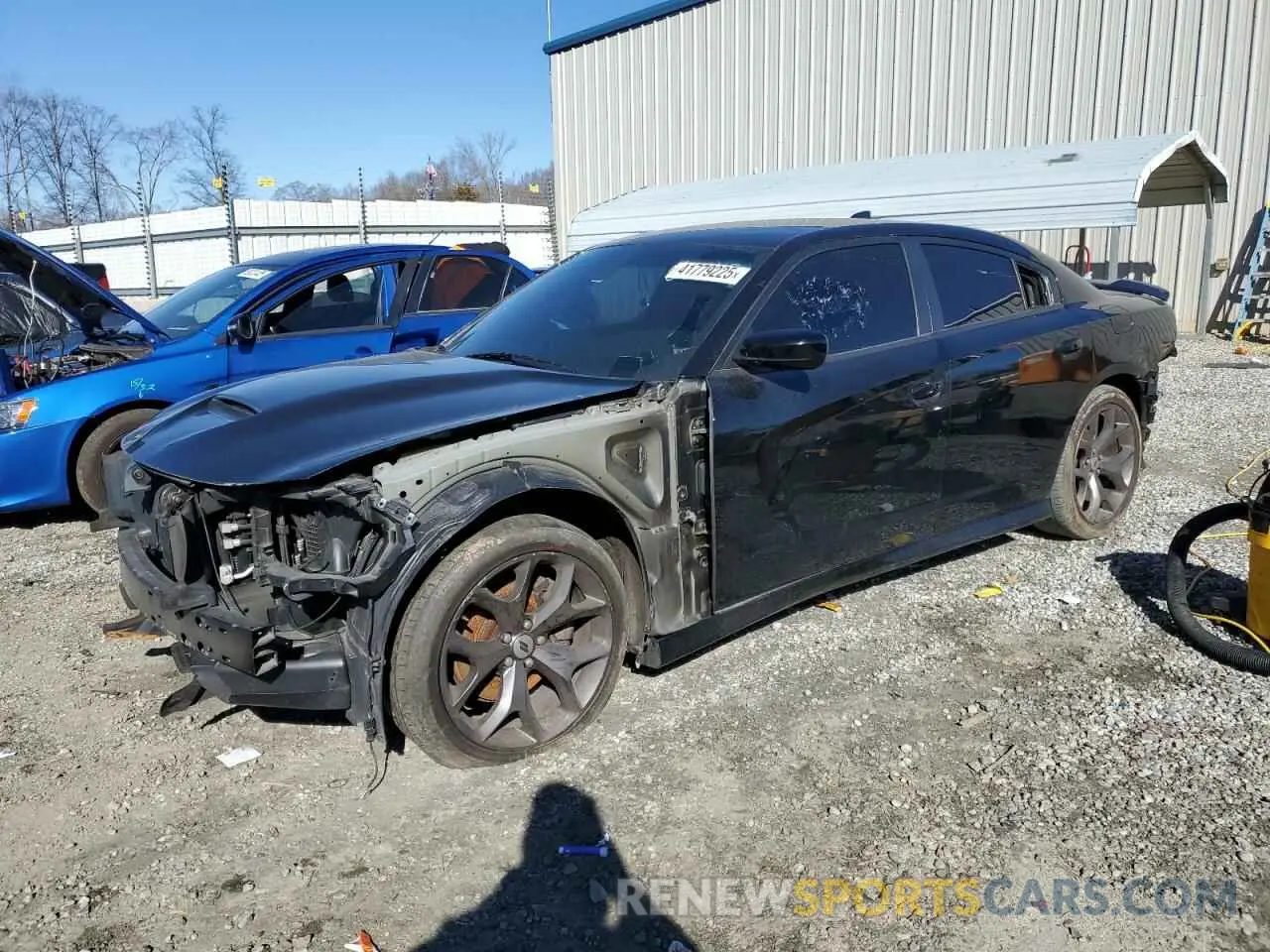 1 Photograph of a damaged car 2C3CDXHG6KH597248 DODGE CHARGER 2019