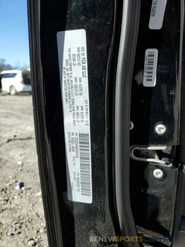 13 Photograph of a damaged car 2C3CDXHG6KH597248 DODGE CHARGER 2019