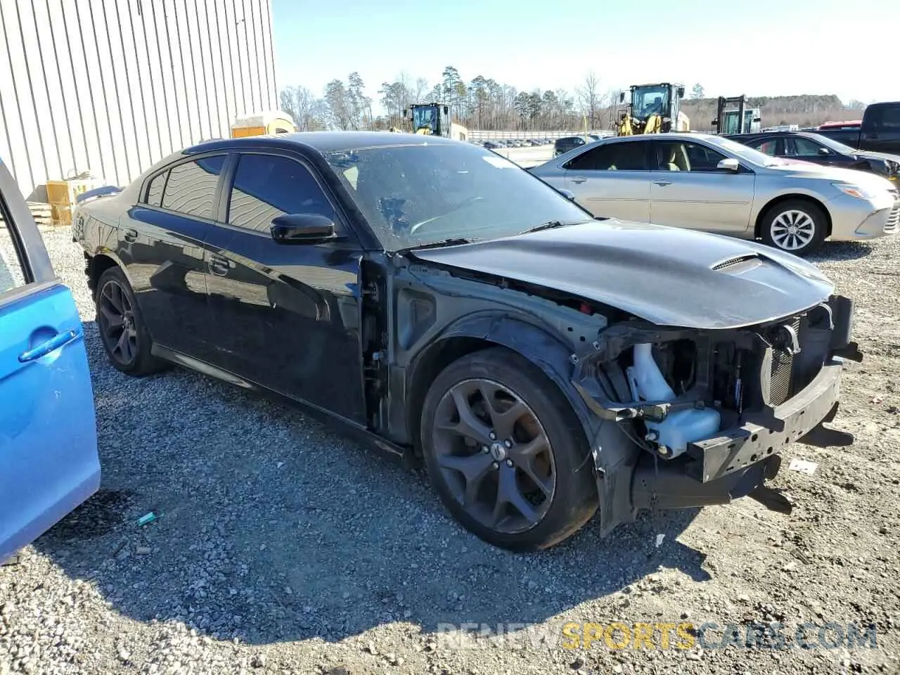 4 Photograph of a damaged car 2C3CDXHG6KH597248 DODGE CHARGER 2019