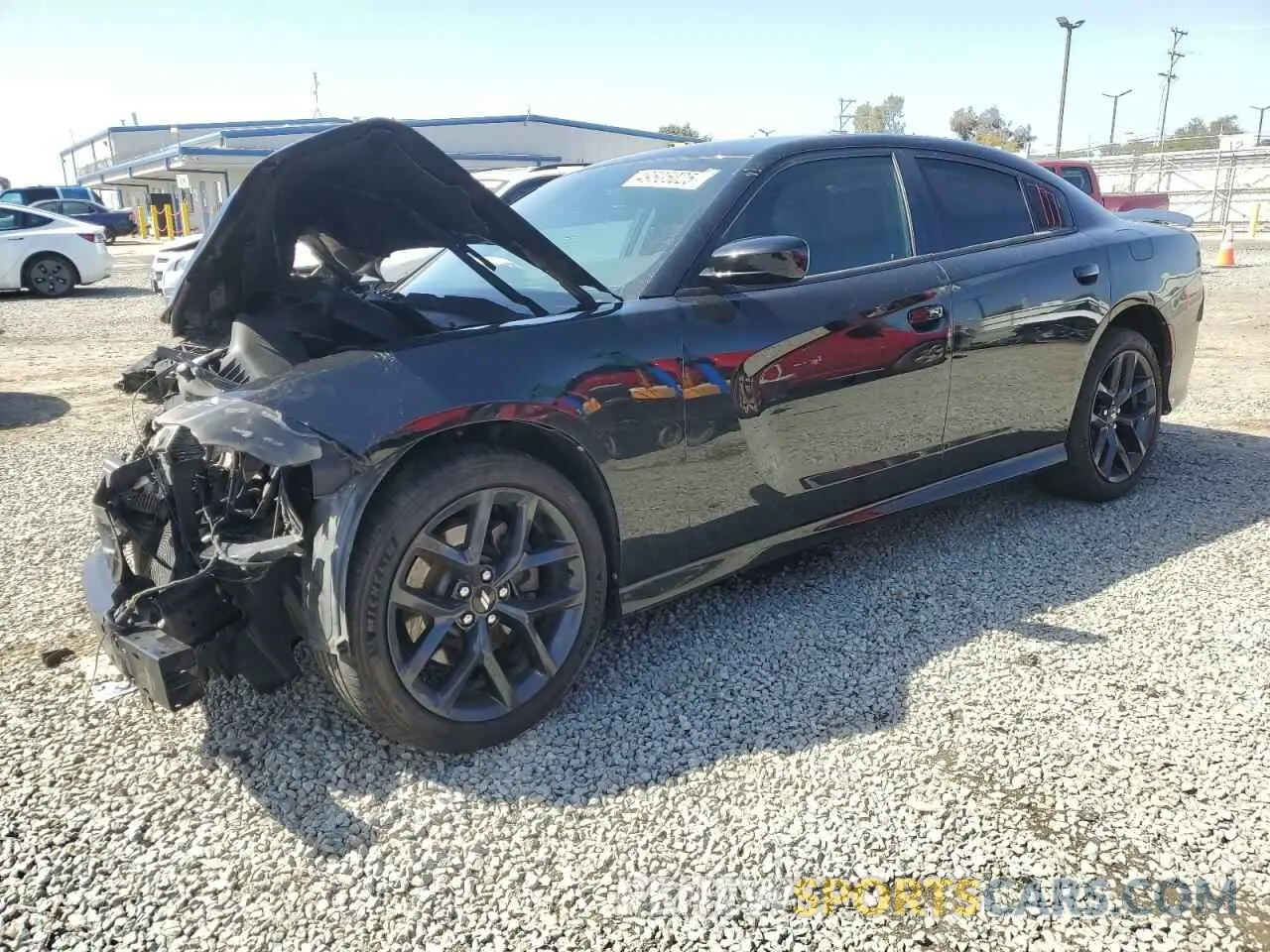 1 Photograph of a damaged car 2C3CDXHG6KH681814 DODGE CHARGER 2019