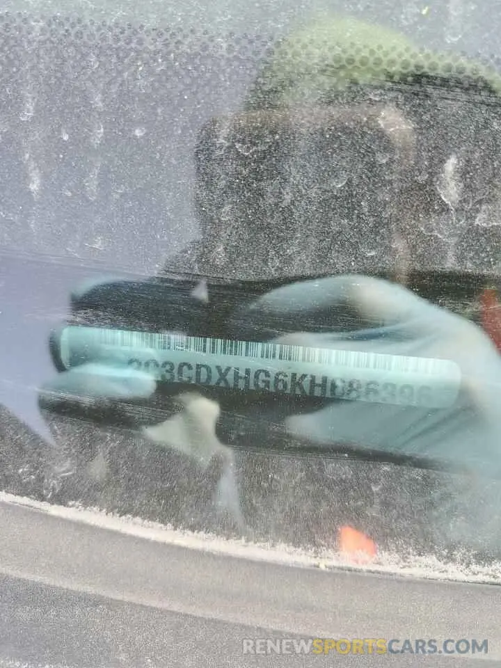 12 Photograph of a damaged car 2C3CDXHG6KH686396 DODGE CHARGER 2019
