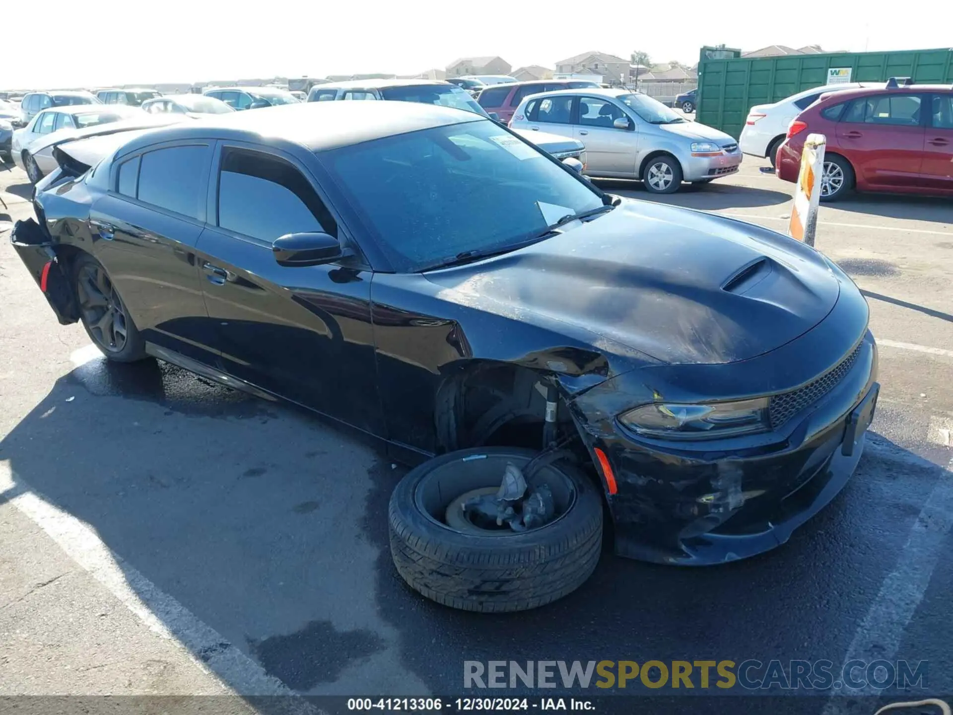 1 Photograph of a damaged car 2C3CDXHG6KH740375 DODGE CHARGER 2019