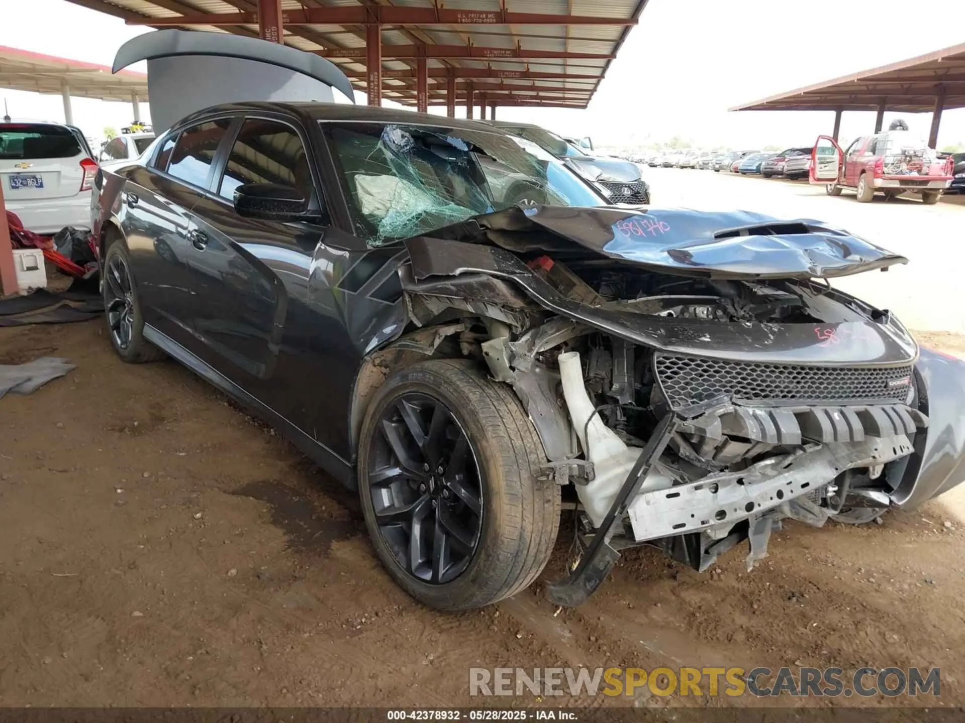 1 Photograph of a damaged car 2C3CDXHG7KH581740 DODGE CHARGER 2019