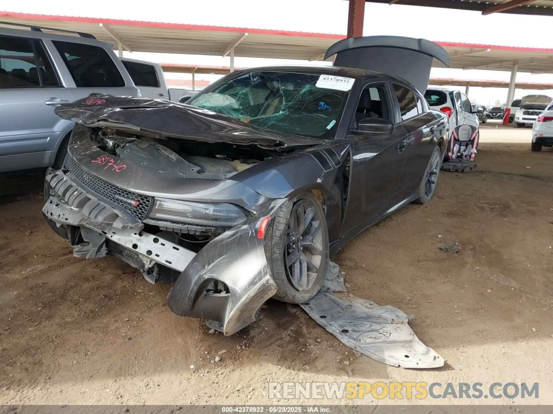 2 Photograph of a damaged car 2C3CDXHG7KH581740 DODGE CHARGER 2019