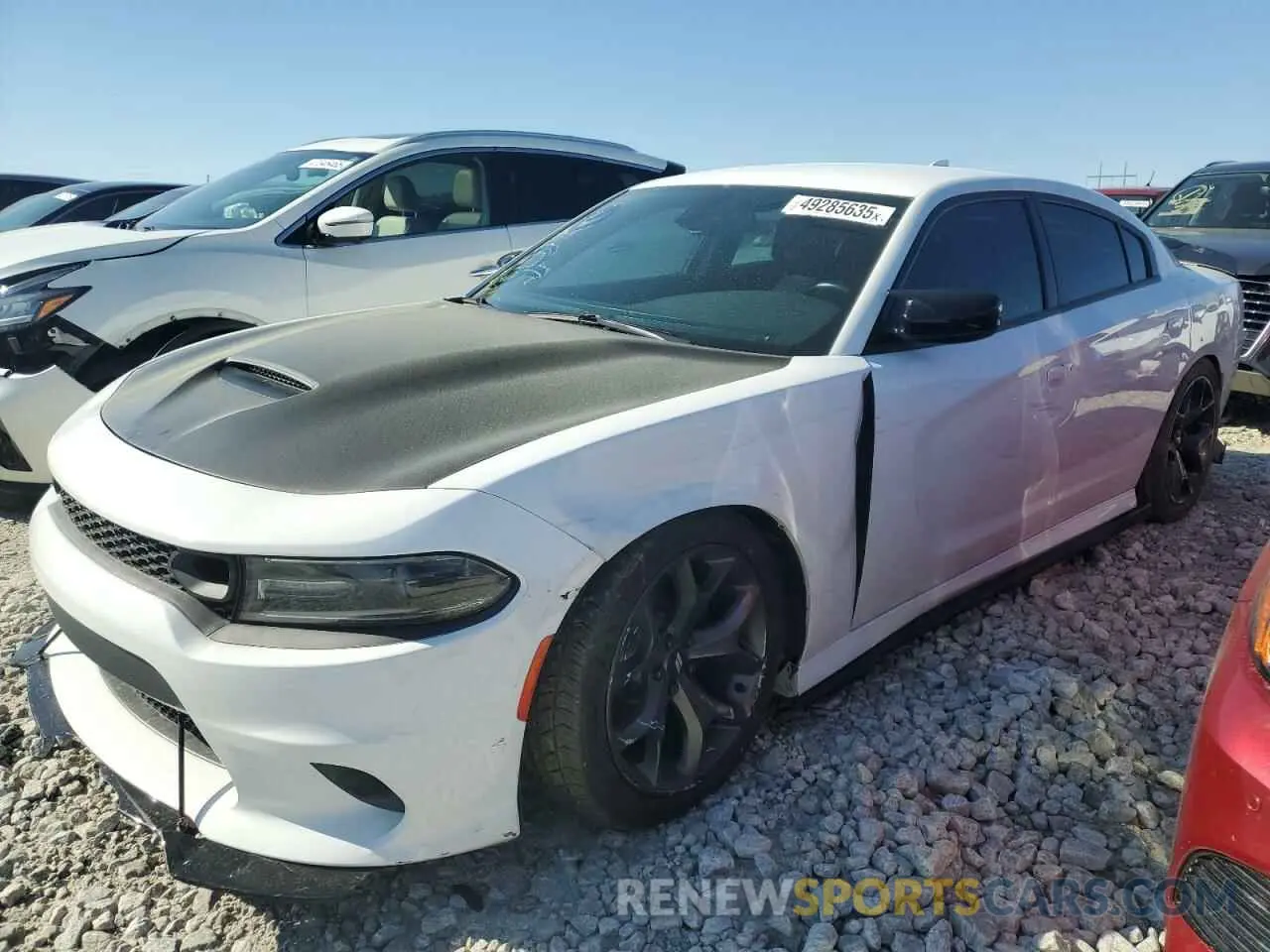 1 Photograph of a damaged car 2C3CDXHG8KH583898 DODGE CHARGER 2019