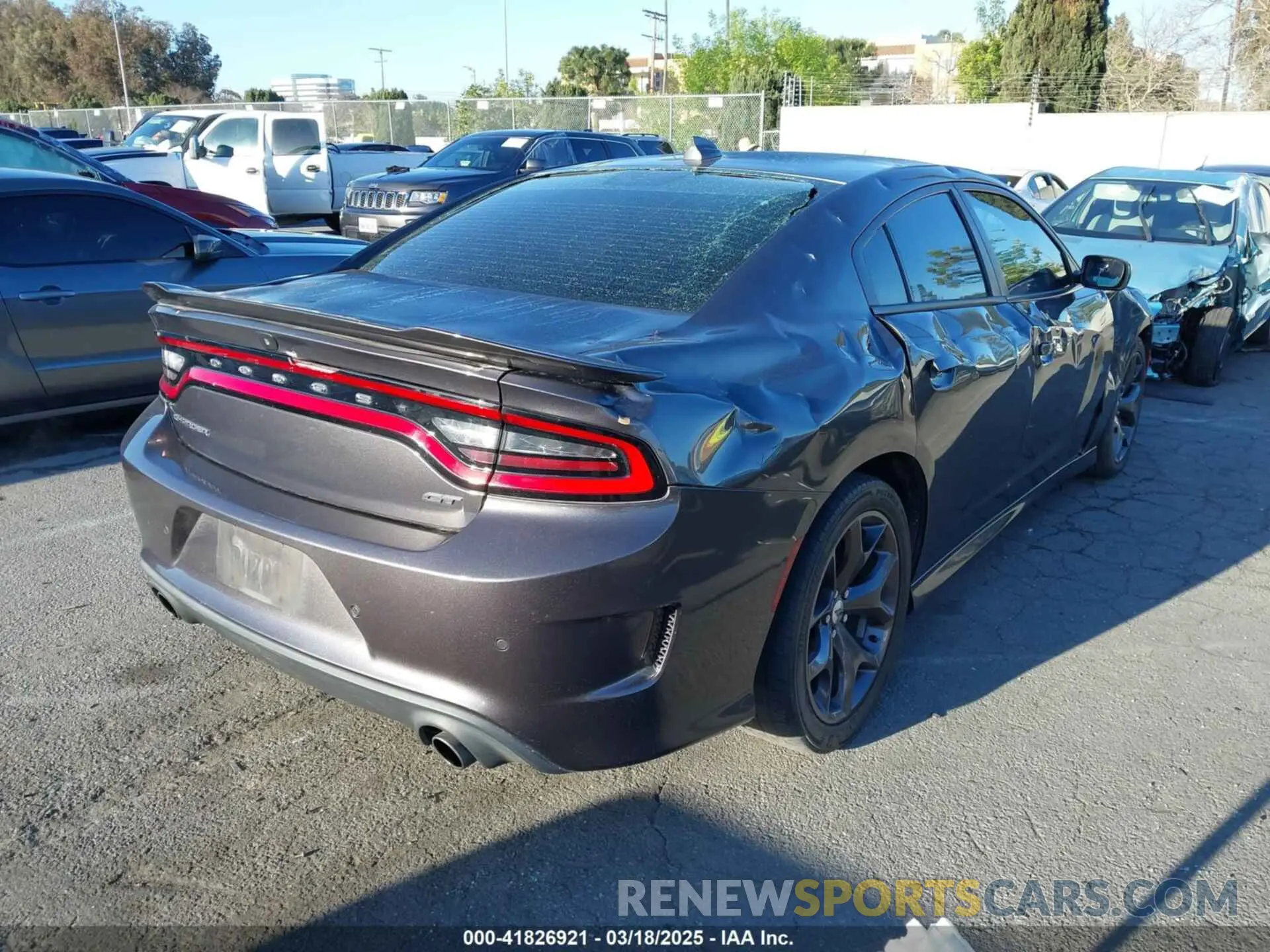 4 Photograph of a damaged car 2C3CDXHG8KH680955 DODGE CHARGER 2019