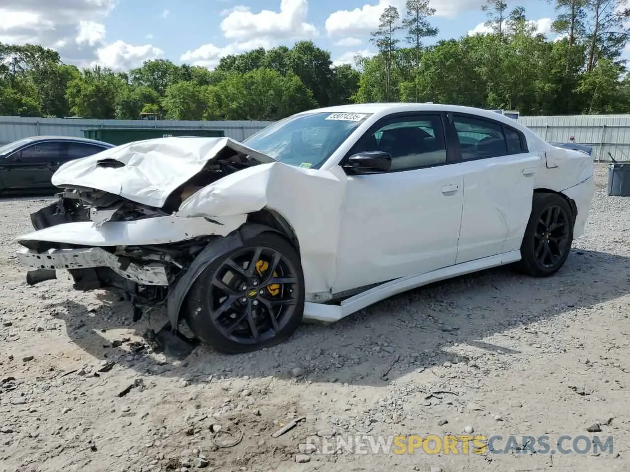 1 Photograph of a damaged car 2C3CDXHGXKH693058 DODGE CHARGER 2019
